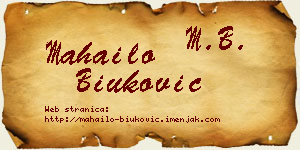 Mahailo Biuković vizit kartica